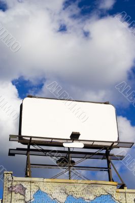 Place your text here - empty ad space in the sky