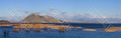 skadar lake in montenegro in december