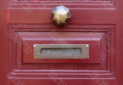 Door knob and letter slot