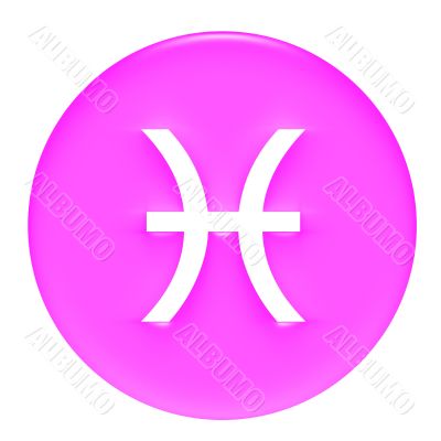 Pisces 3D Pink Gel Framed