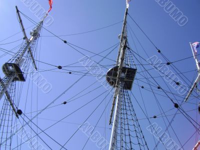 Masts with rigging