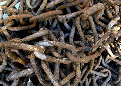 Rusty metal chain