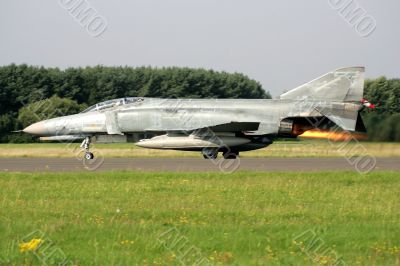 Jet figther in take-off Jet figther in take-off