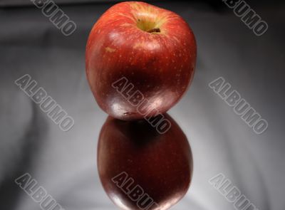 Red Apple With Reverberation