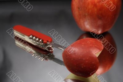 Apple Heart And Knife