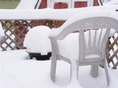 Snow Covered Deck