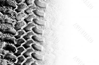 Tyre tread with copyspace