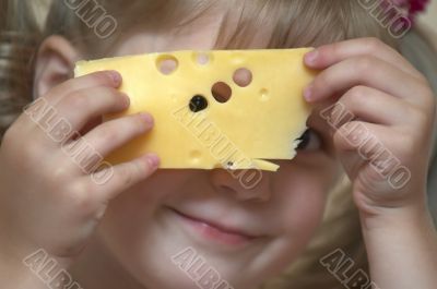 Girl with cheese