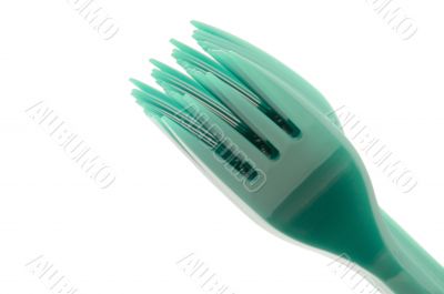 plastic fork close up
