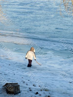 Frozen lake