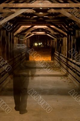 Ghost in Covered Bridge.