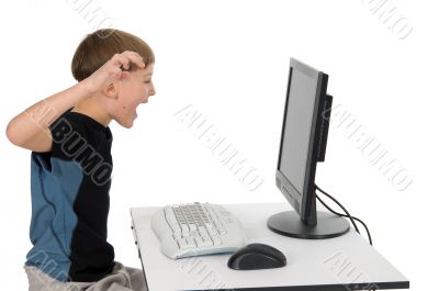 Boy on His Computer Boy on His Computer