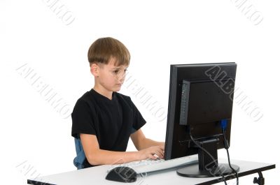 Boy on His Computer Boy on His Computer