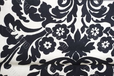 Black and whtie floral pattern texture
