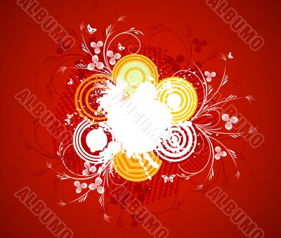 Floral background vector