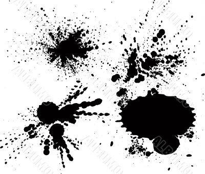 abstract retro vector splash stains