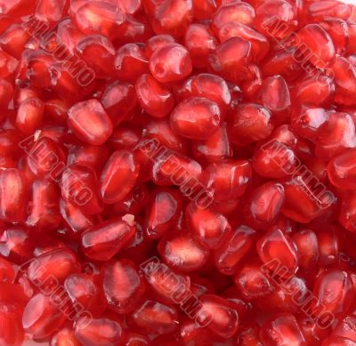 Pomegranate seeds background