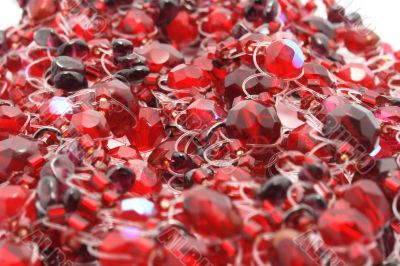 Crimson beads