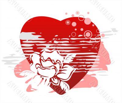 heart and rose heart and rose