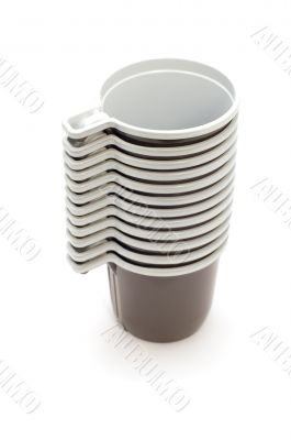 coffee brown cup on white