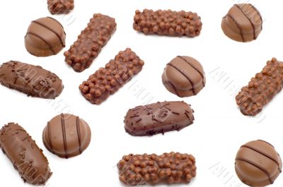 Chocolate candy close up