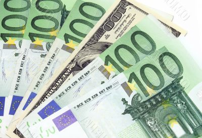 Money: dollars and euros