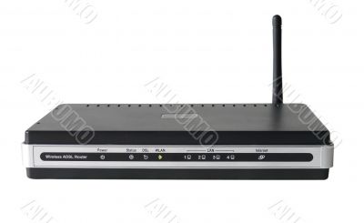 Wireless ADSL Modem Router Isolated