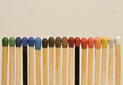 Multi-coloured matches
