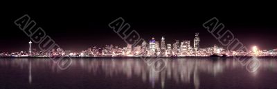 Seattle Purple Night Panoramic