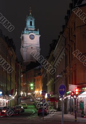 Stockholm Clock Tower in the night