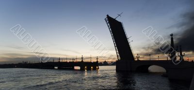 Drawbridge in the Saint Petersburg