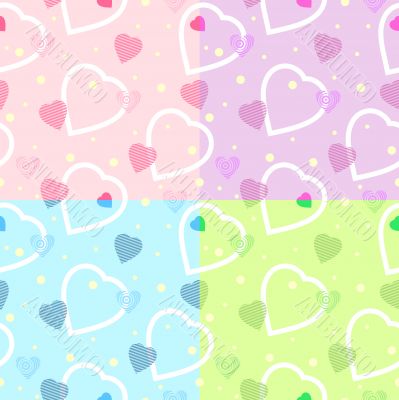 seamless heart pattern for backgrounds / vector
