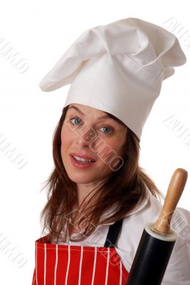 Chef with rolling pin