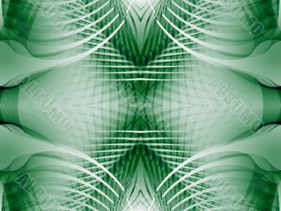Fractal Abstract Background - Woven green