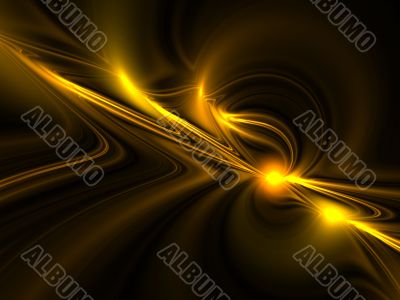 Flowing Golden Streaks Abstract Background