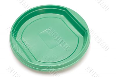 green plastic plate