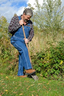 farmer digging