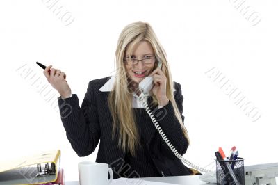 business woman  working