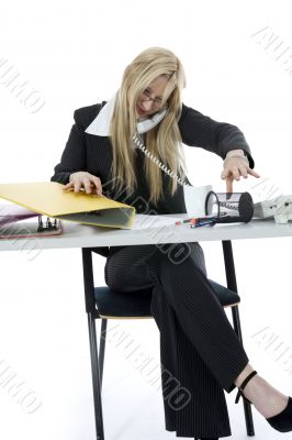 business woman  working