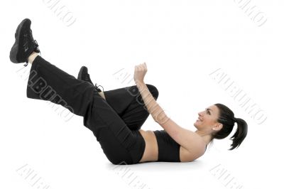 woman practicing fitness