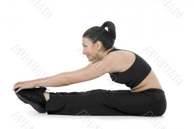 woman practicing fitness