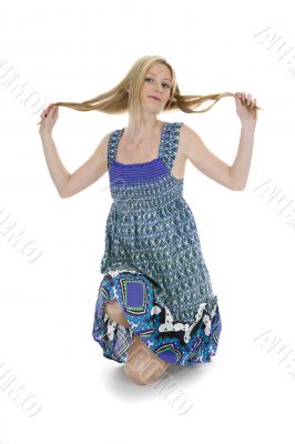 Portrait of the young beautiful girl