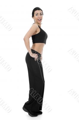 woman practicing fitness