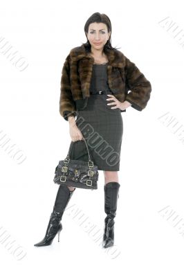 Young woman with  suitcase