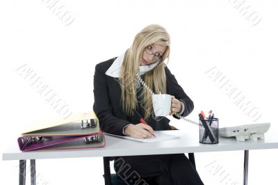 business woman  working