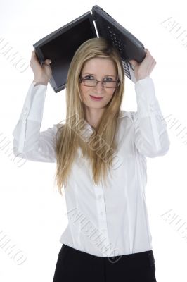 business woman and laptop