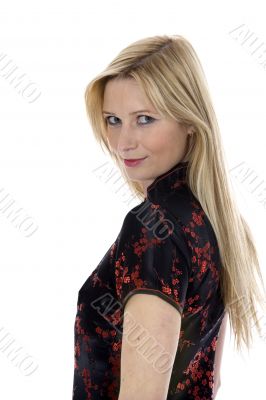 Portrait of the young beautiful blonde