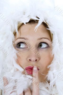 Portrait of the young beautiful girl