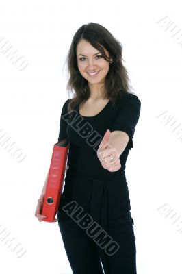 Business woman with folder