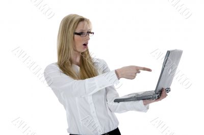 business woman and laptop